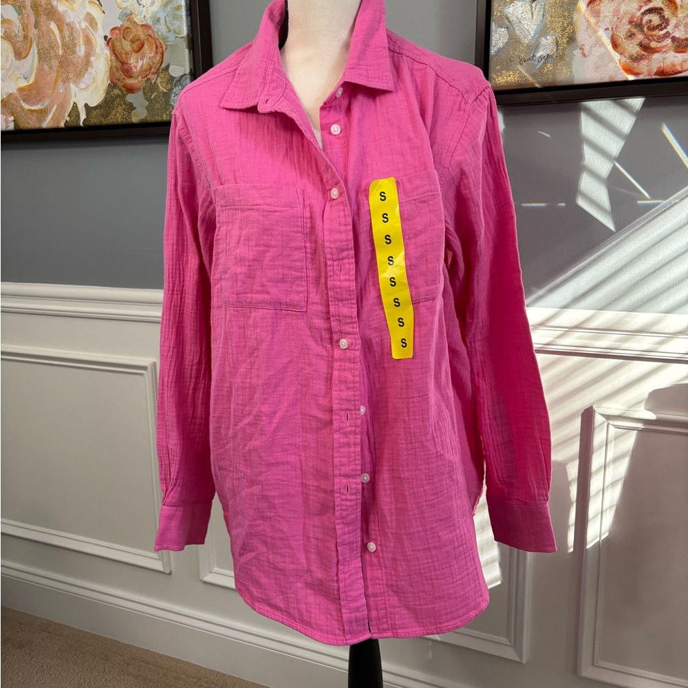 GAP Pink Button Down Shirt for Women